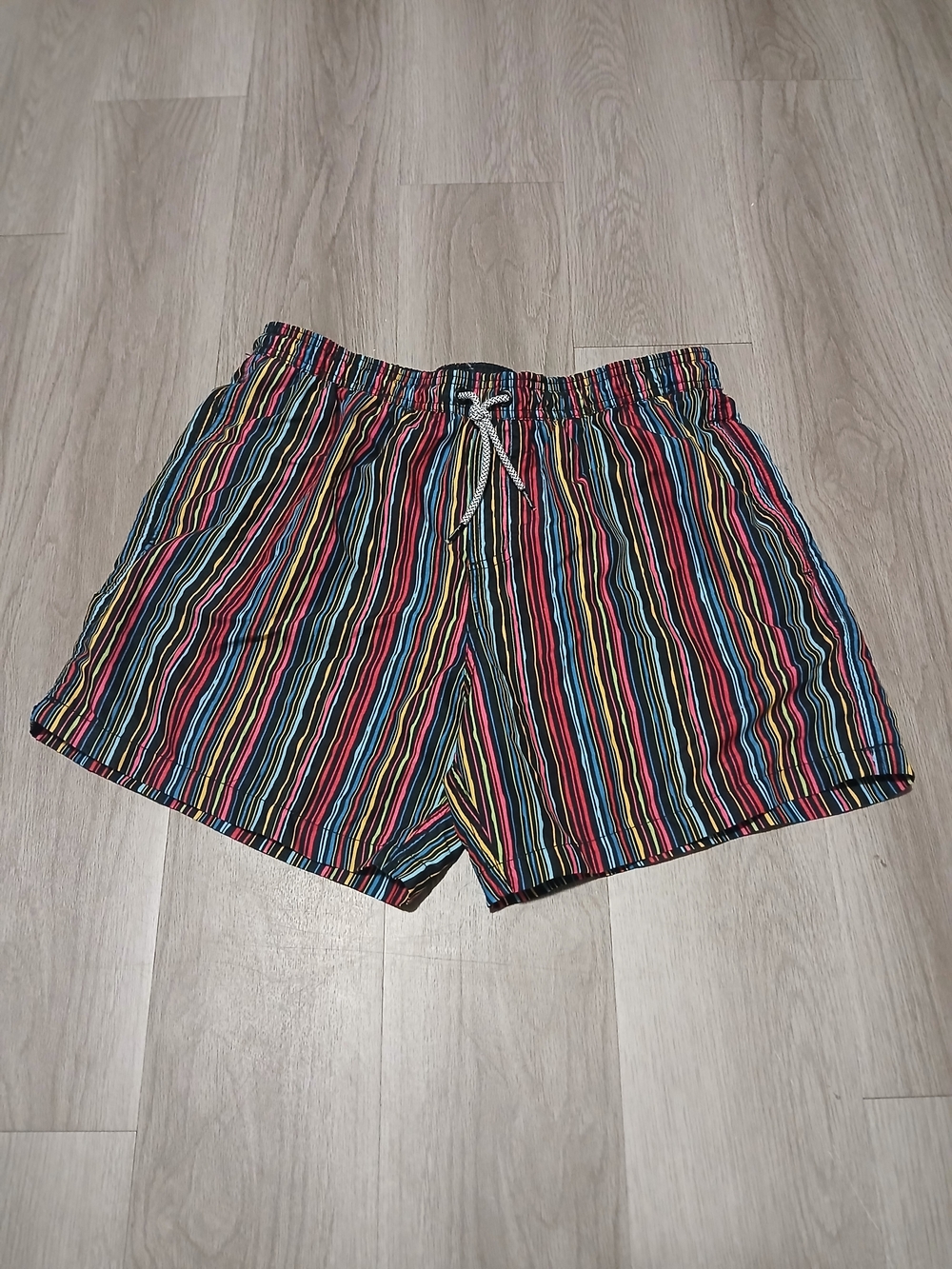 Maamgic Multicolor Striped Swim Trunks Men Large